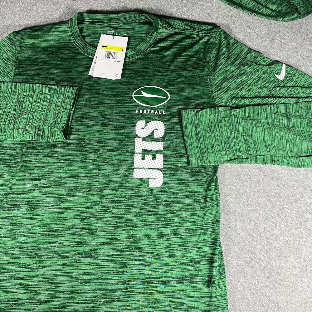 NWT NFL Nike Dri Fit New York Jets Youth Medium Football LongSleeve Sports Shirt - Picture 1 of 9